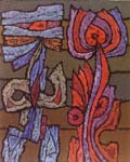 Kettõs bálvány I, 1993, farostlemez, akril, 100X80cm