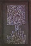 Nõi arckép kékben, 1981, salakrelief, 69X46cm